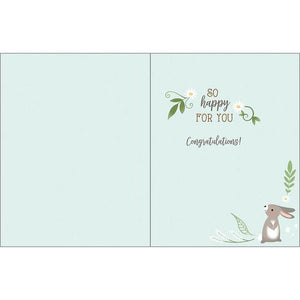 Welcome Little One Rabbits Baby Card