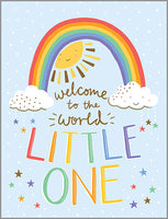 Welcome To The World Rainbow Baby Card
