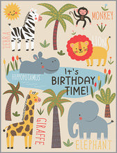 Load image into Gallery viewer, Cute Jungle Animals Birthday Card