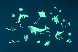 Sea Animals Glow In The Dark Wall Stickers