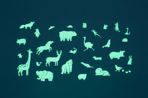 Animal Glow In The Dark Wall Stickers