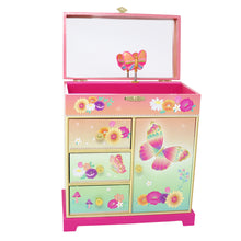 Load image into Gallery viewer, Rainbow Butterfly Cupboard Musical Jewelry Box