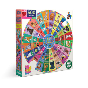 500 PC Dogs Of The World Round Puzzle