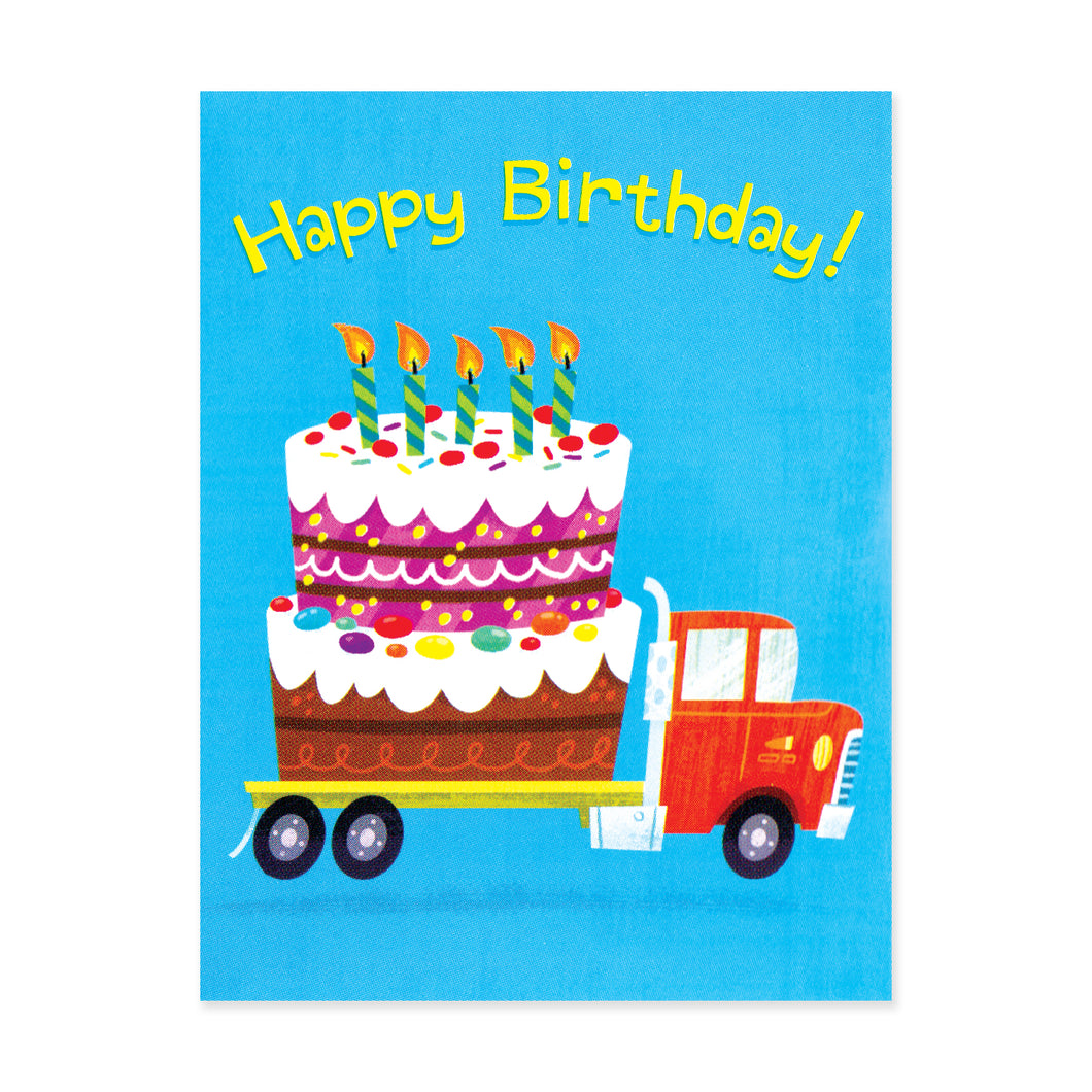 Truck With Cake Enclosure Card
