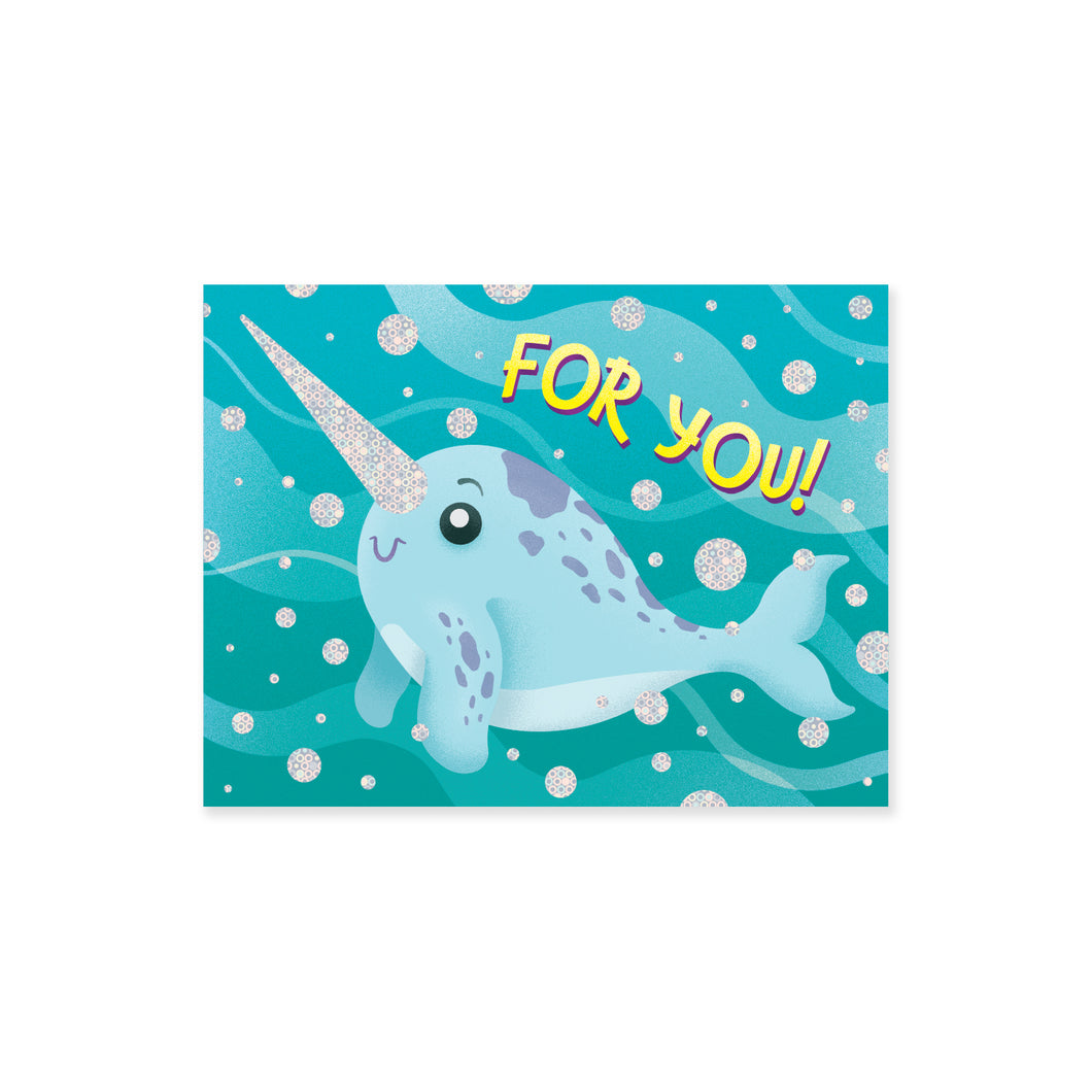 Narwhal For You Enclosure Card