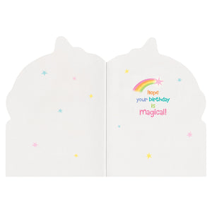 Unicorn With Rainbow Birthday Card