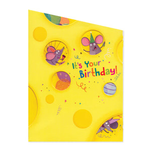 Mice With Cheese Birthday Card