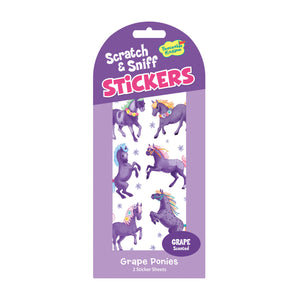 Grape Ponies Scratch & Sniff Sticker Pack