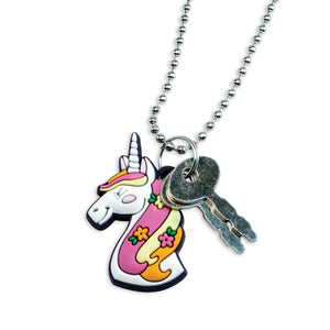 Unicorn Lock & Key Diary With Key-Keeper Necklace
