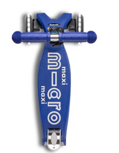 Load image into Gallery viewer, LED Blue/White Maxi Micro Kickboard Deluxe Scooter