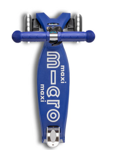 LED Blue/White Maxi Micro Kickboard Deluxe Scooter