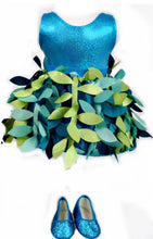 Load image into Gallery viewer, 18&quot; Teal Petal Party Doll Skirt Set