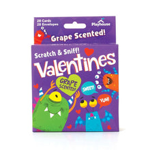 Load image into Gallery viewer, Grape Monsters Scratch &amp; Sniff Valentines