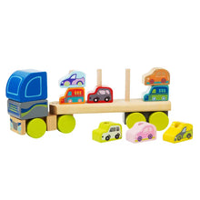 Load image into Gallery viewer, Wooden Truck With Cars
