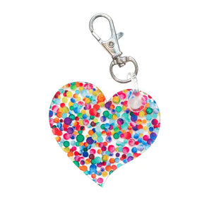 Heart Confetti Keychain