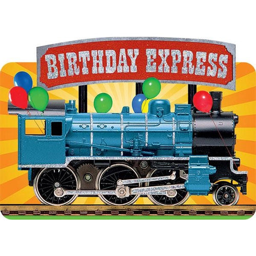 Birthday Express Train Foil Birthday Card