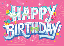 Load image into Gallery viewer, Happy Birthday Glitter Birthday Card