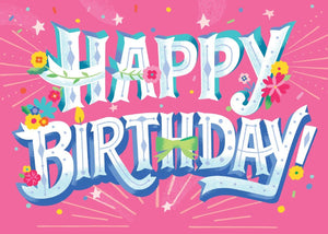 Happy Birthday Glitter Birthday Card