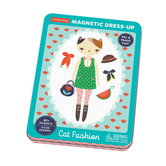 Cat Fashion Magnetic Dress Up Tin