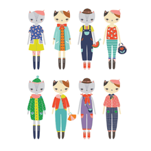 Load image into Gallery viewer, Cat Fashion Magnetic Dress Up Tin