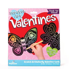 Load image into Gallery viewer, Scratch Art Butterfly Valentines