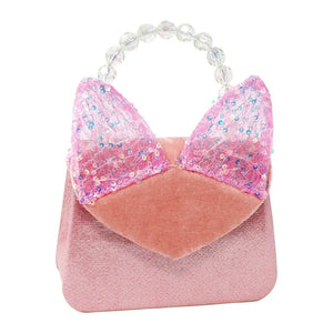 Pink Bella Sequin Bunny Ears Hard Handbag