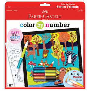 Color By Number Forest Friends