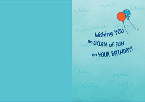 Ocean Life Glitter Birthday Card