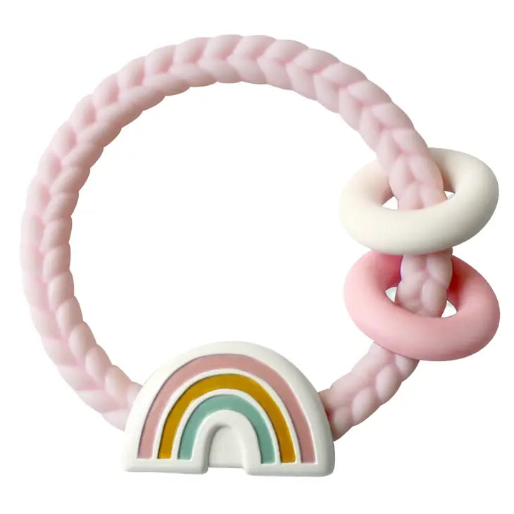 Ritzy Rattle Silicone Teether Rattles Rainbow