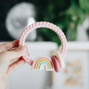 Ritzy Rattle Silicone Teether Rattles Rainbow