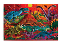 Load image into Gallery viewer, 60 PC Dazzling Dinosaurs Foil Puzzle