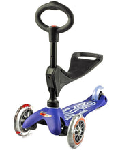 Load image into Gallery viewer, Blue 3in1 Micro Kickboard Deluxe Scooter
