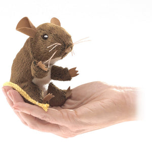 Mini Brown Field Mouse Finger Puppet