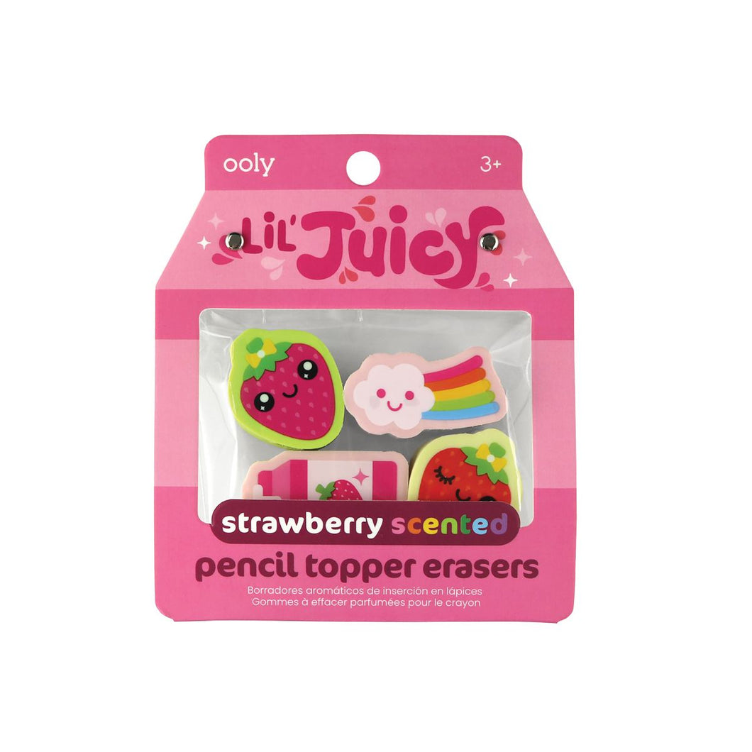 Lil' Juicy Strawberry Scented Pencil Topper Erasers