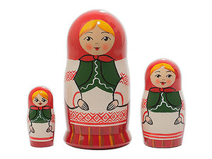 3 PC Folk Nesting Dolls