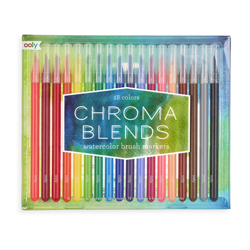 Chroma Blends Watercolor Brush Markers Set of 18