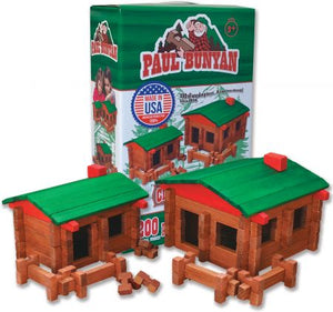 Paul Bunyan Deluxe Wood Log Cabin Set 200 Pieces