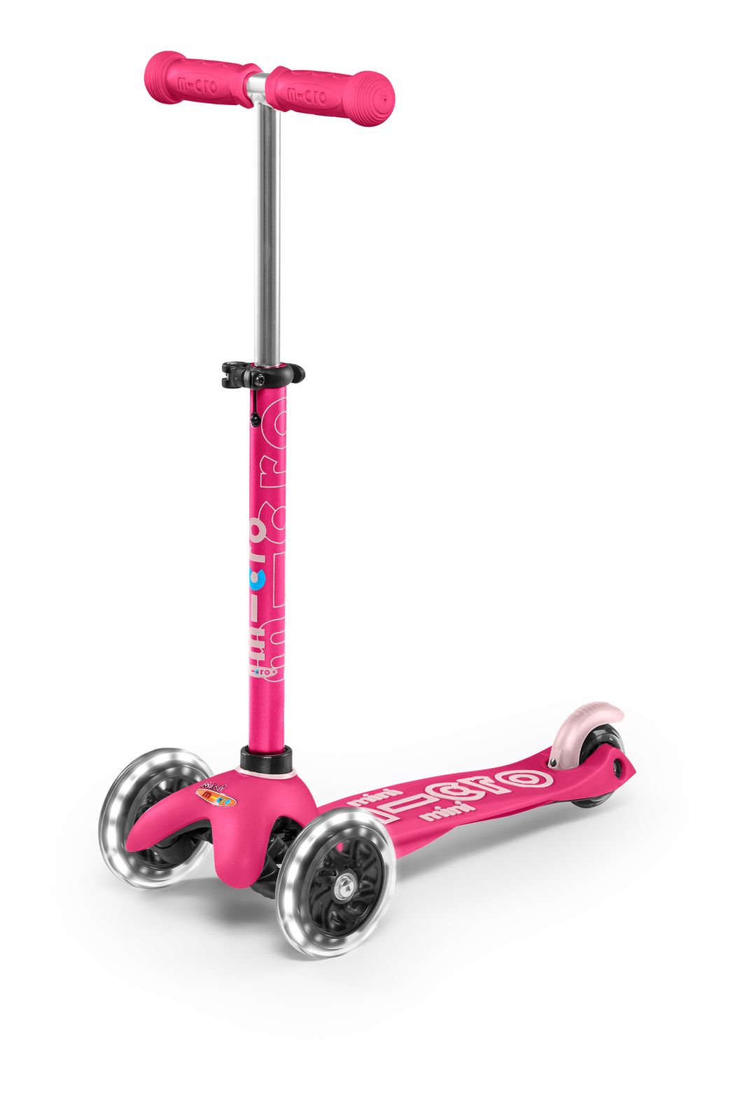 LED Pink Mini Micro Kickboard Deluxe Scooter