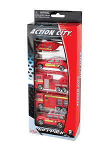5 Piece Fire Department Vehicle Gift Pack