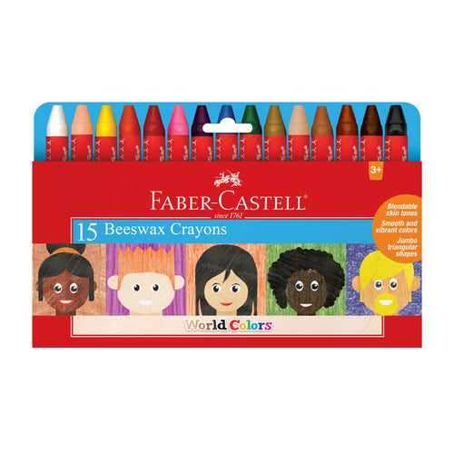 World Colors 15 Count Beeswax Crayons