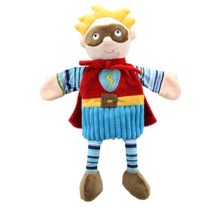 Super Hero With Brown Mask Story Teller Puppet