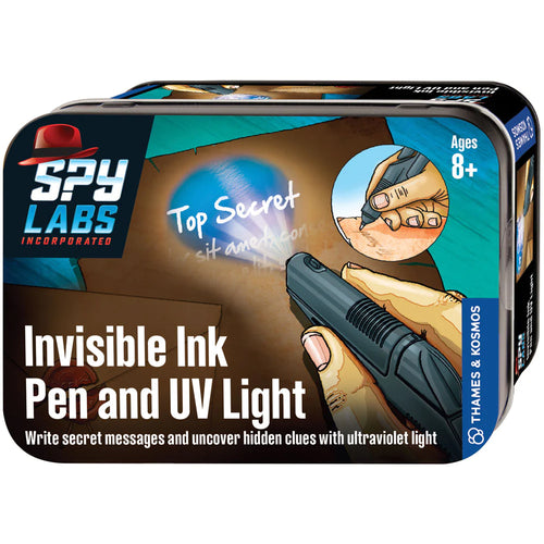 Spy Labs Invisible Ink Pen And UV Light Tin