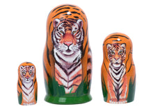 Load image into Gallery viewer, 3 Piece Tiger Nesting Dolls